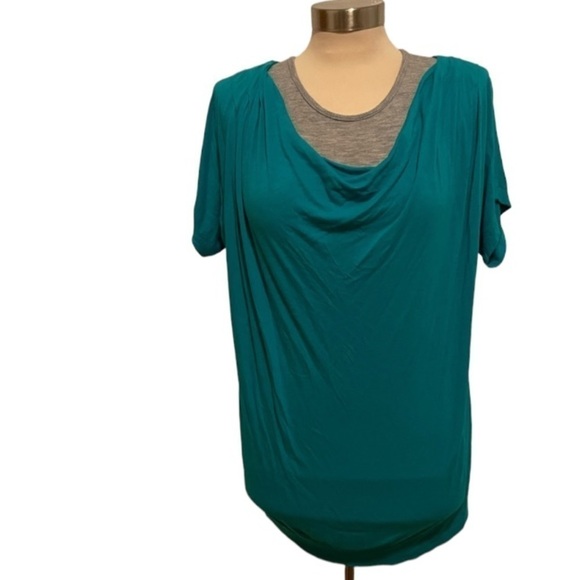 Motherhood Maternity Teal Rayon Tee - Picture 1 of 4